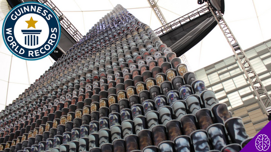 Largest plastic cup tower